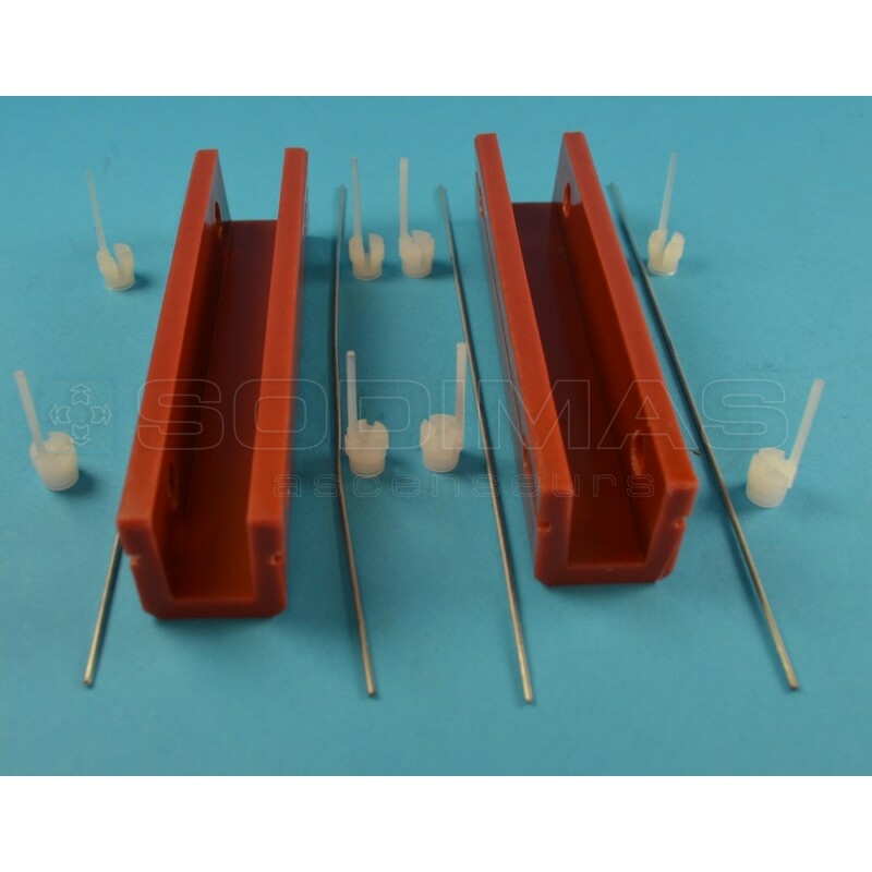 Jeu de 2 garnitures coulisseaux -GUIDE DE 16 -HT 140 MONOSPACE