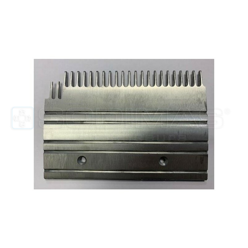 Peigne aluminium droit 24 dents L 206,391 mm pour marche avec insert- compatible OTIS/DIVERS
