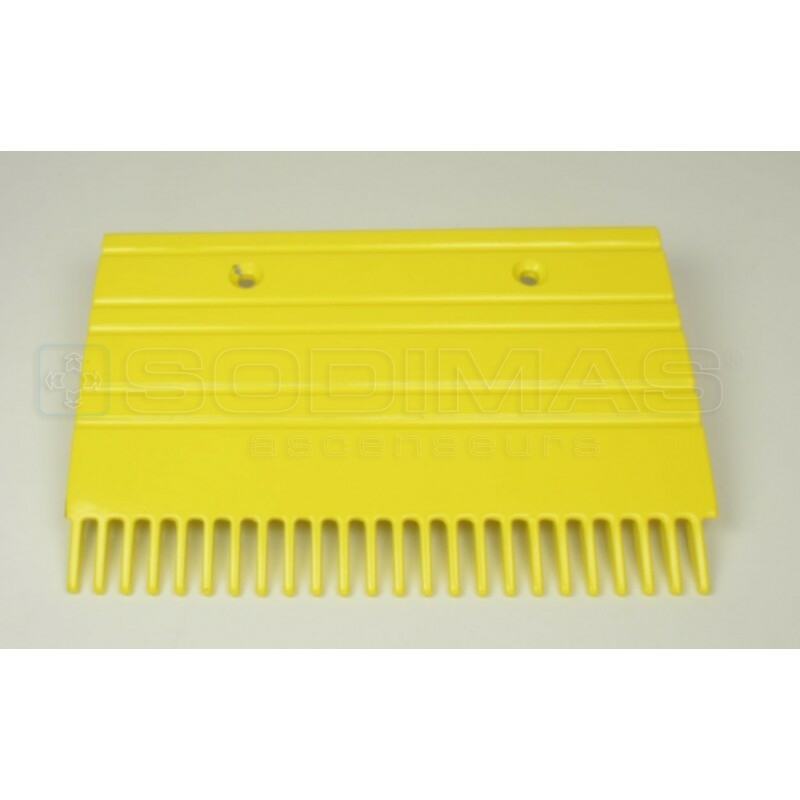 Peigne aluminium jaune droit pour escalator 506 GAA453BM14 -24 dents 206.39 mm
