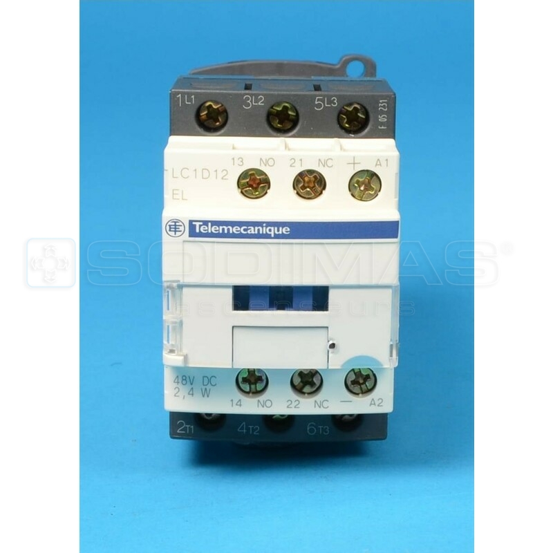 Contacteur 12 A - 1F+1O - 48 V - BC LPL LC1D12EL