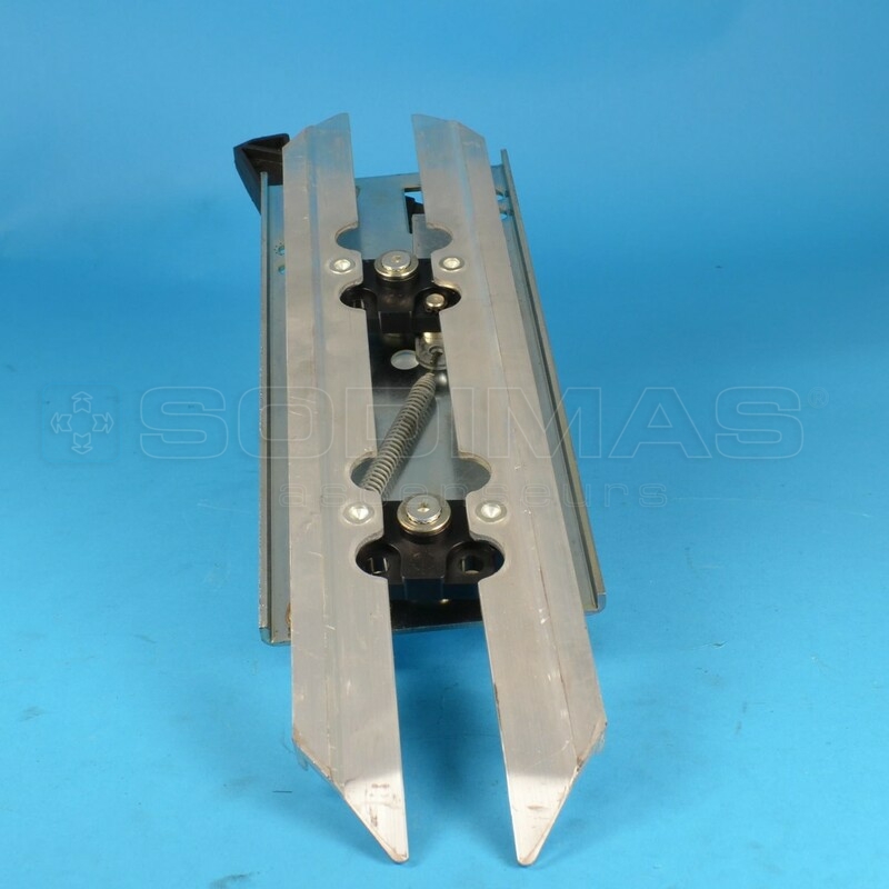 Came escamotable complète aluminium 2AD/AO - Porte 92VF - ouverture vers la gauche vue du palier - ouverture centrale