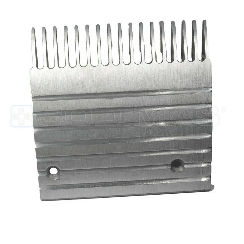Peigne aluminium L 142.830 mm -17 dents pour escalator UB