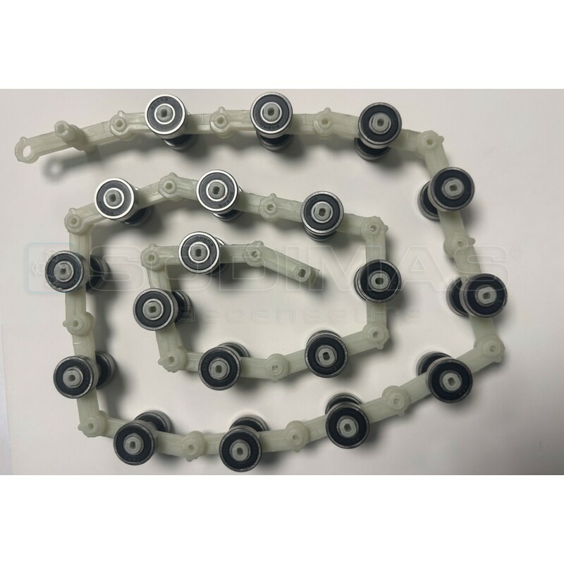 Chaine renvoi main courante 19 *2 galets - X= 1091 mm -compatible SCHINDLER/DIVERS NOUVEAUTÉ