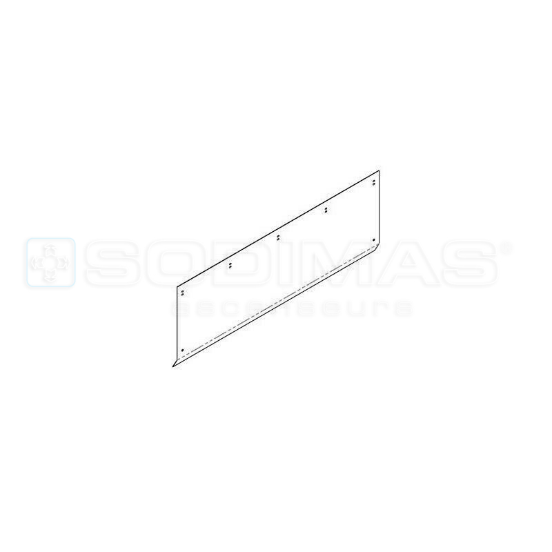 Ensemble Tôle garde pied palière SD20 PL 1300 ouverture télescopique et centrale- RAL 7032