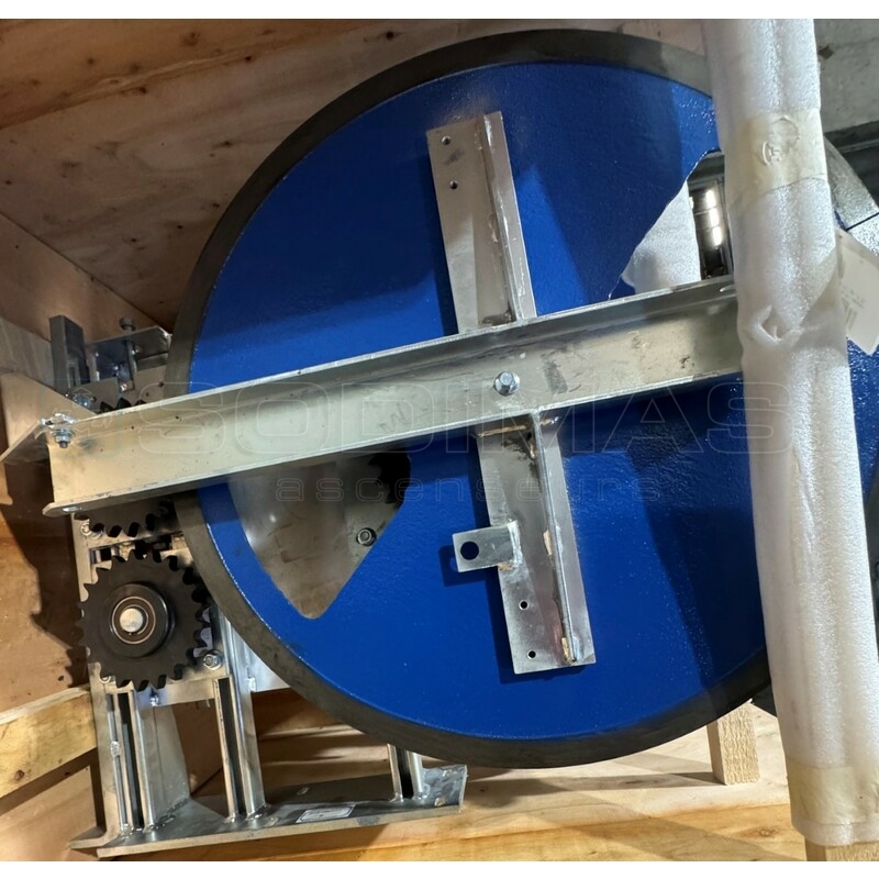 Roue entrainement main courante TYPE 3-coté gauche - Pour crosse à talon- J1= 1000 mm+ensemble galet mc+chaine