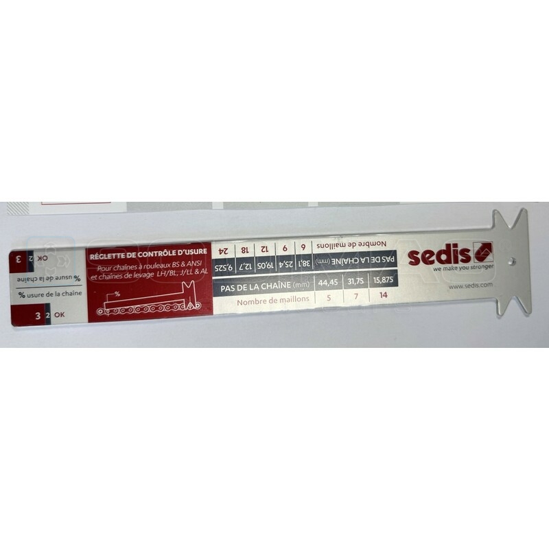 Reglette d'usure pour chaine
