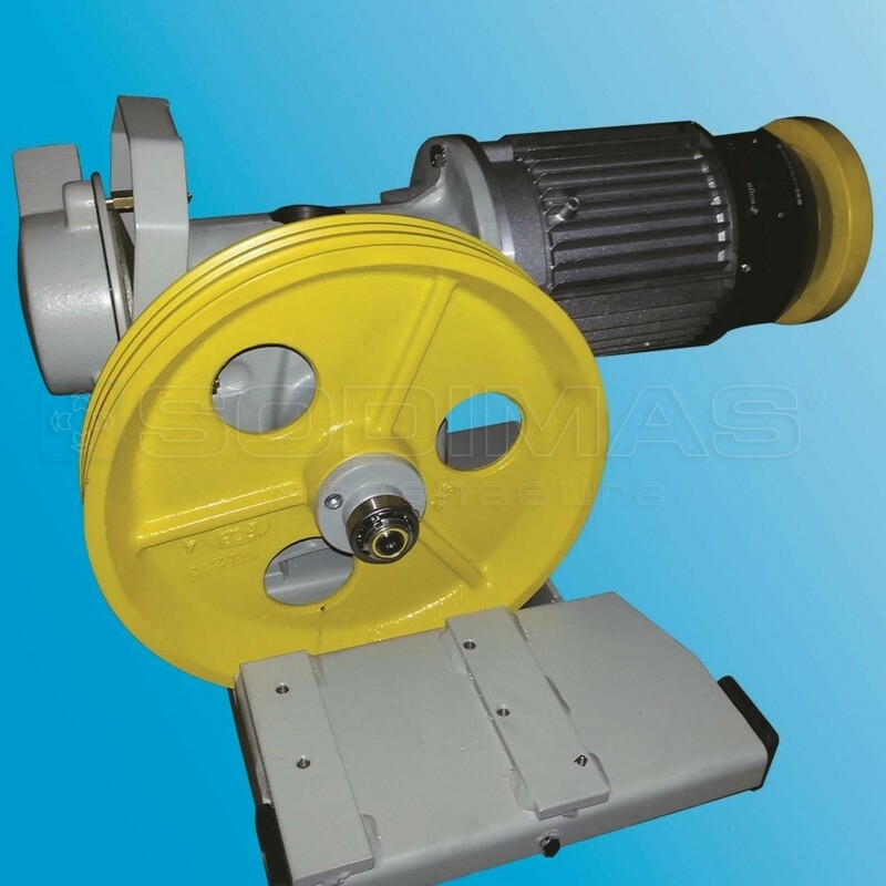 Treuil M200 1 phase 230 V - 1/65 - 0,73 kW - poulie Ø 300 mm (2x6) - 0,35 m/s - charge utile 100 kg