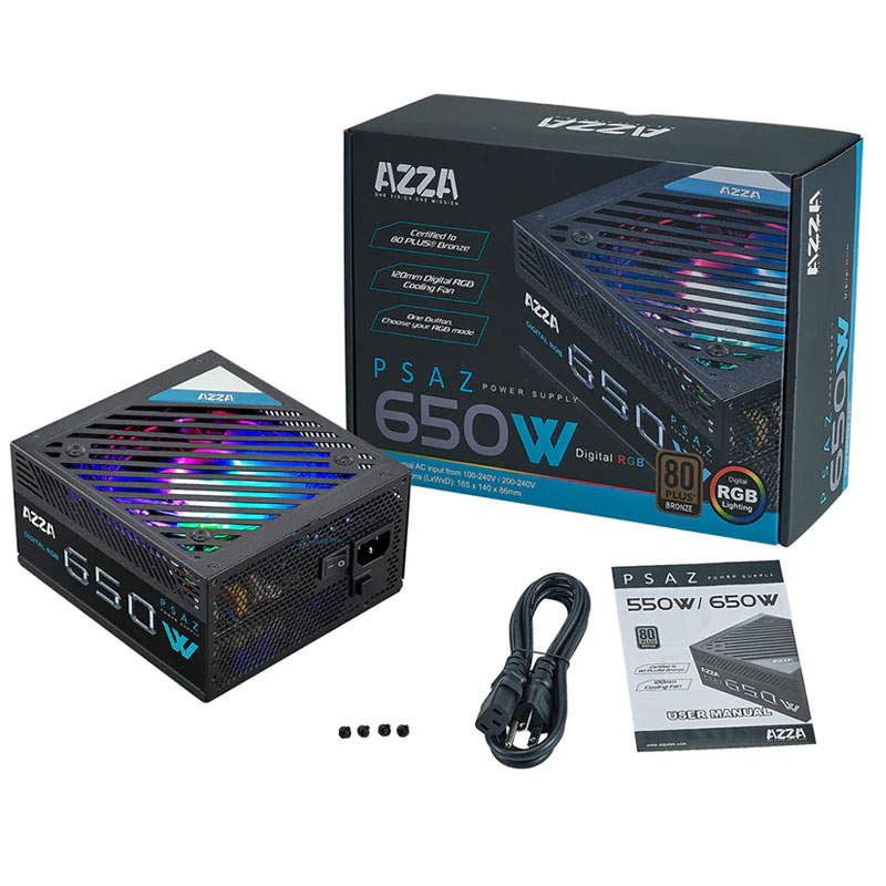 Bloc D'alimentation AZZA PSAZ 650W 80+Bronze ARGB