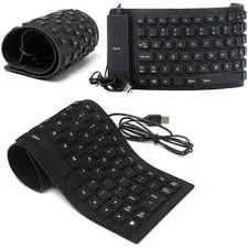 CLAVIER USB FLEXIBLE EN SILICONE – NOIR