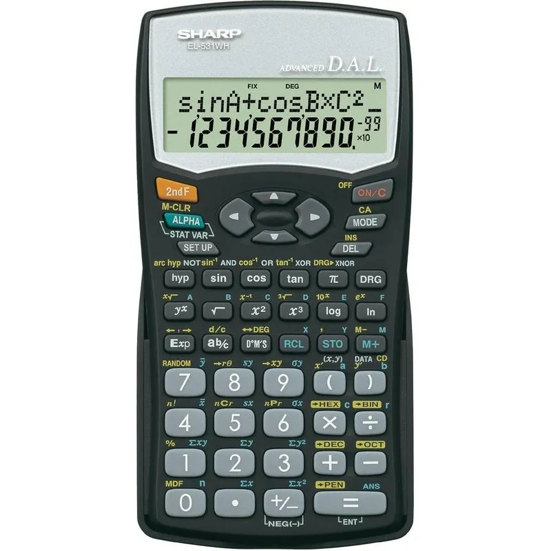 Calculatrice Scientifique Sharp EL-531WH-BK – Noir