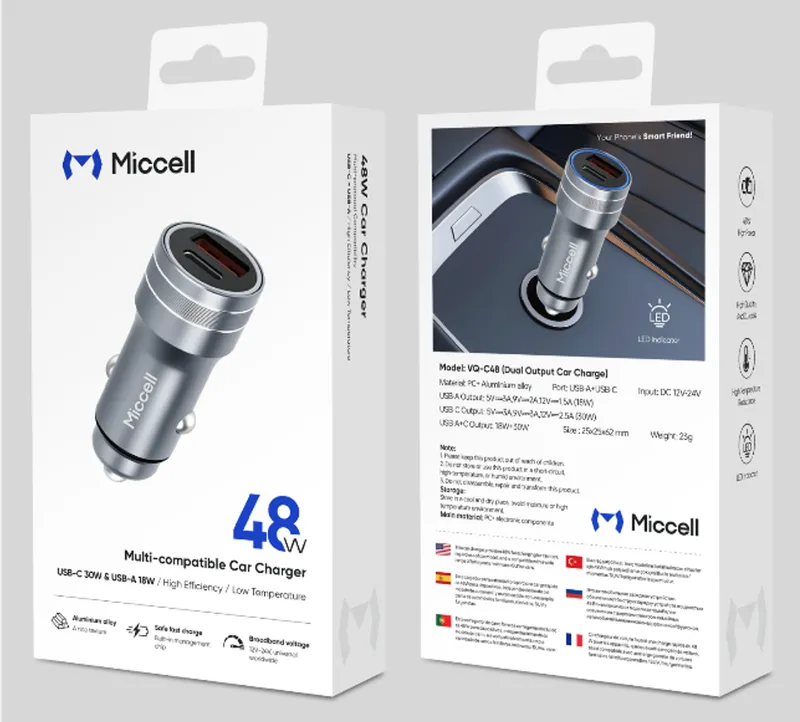 Chargeur voiture rapide Miccell