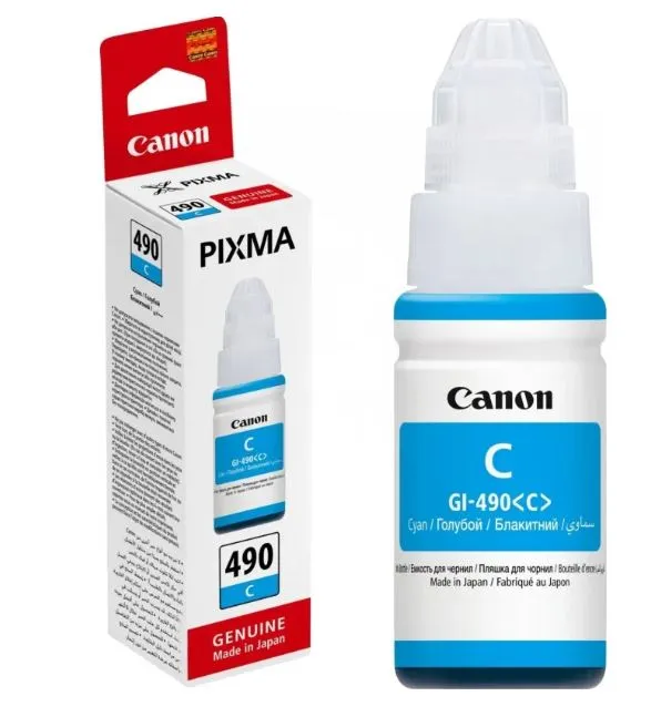 Bouteille d’encre originale Canon GI-490 CYAN