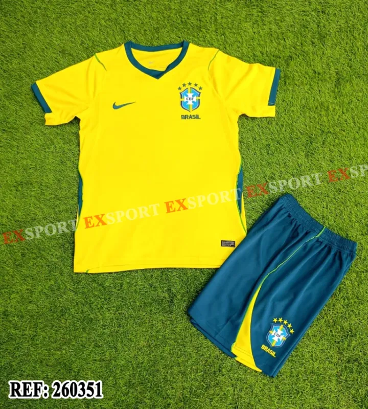 Ensemble Maillot Et Short Brésil Domicile Qualité SUPER GOOD