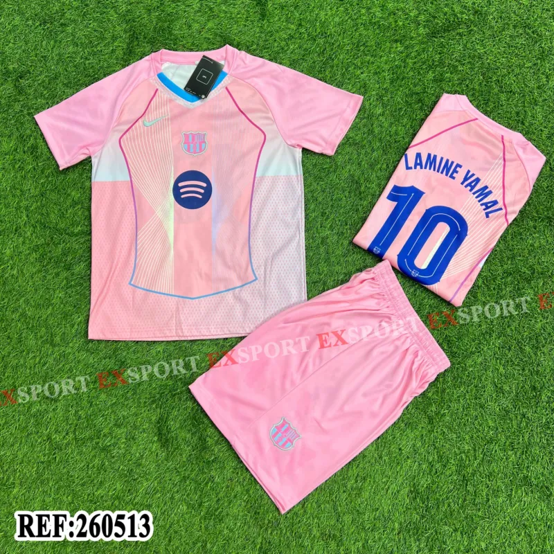 Ensemble Adulte FC Barcelone 2026 Rose "Lamine Yamal 10"
